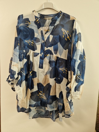 Blouse voile Alicia marine