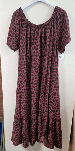 Robe léopard pourpre