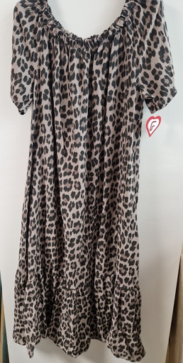 Robe léopard taupe