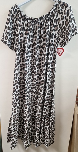 Robe léopard beige
