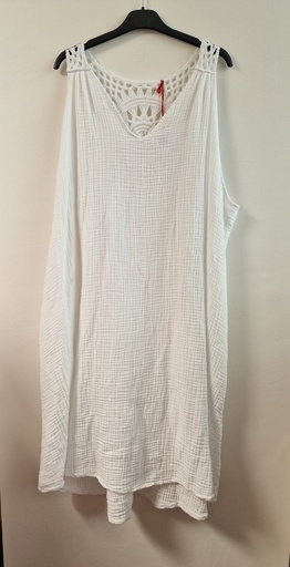 Robe Solaria blanche gaze de coton