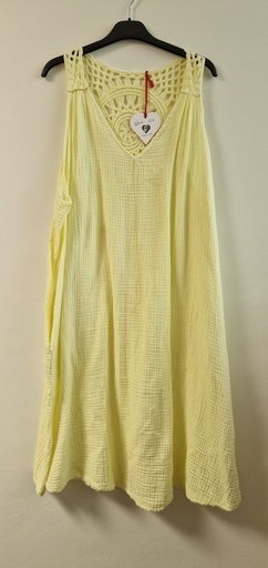 Robe Solaria jaune gaze de coton 
