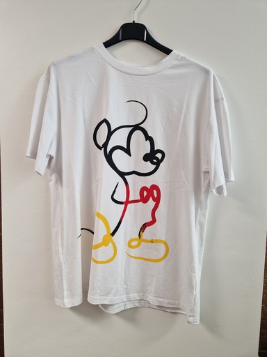 T-shirt Mickey "coloris belge" blanc