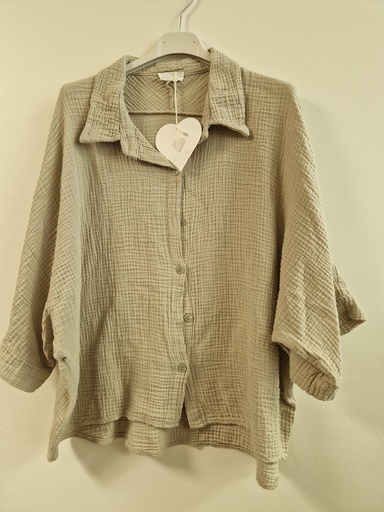Chemise Allegra gaze de coton beige