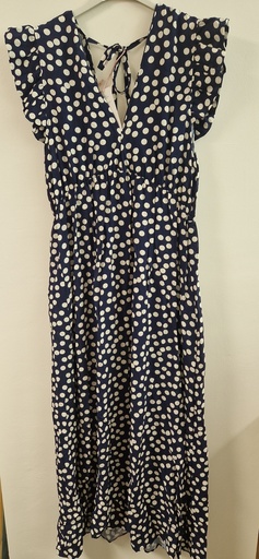 Robe Selena avec manches bleue marine 