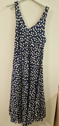 Robe Selena fines bretelles marine
