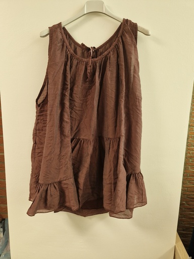 Blouse "Andréa" aubergine 2pièces