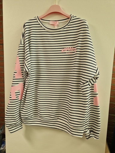 Pull "Namasté" marin/rose