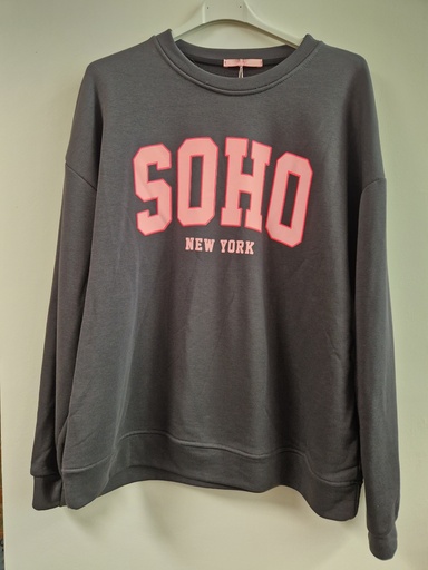 Pull Soho gris/rose