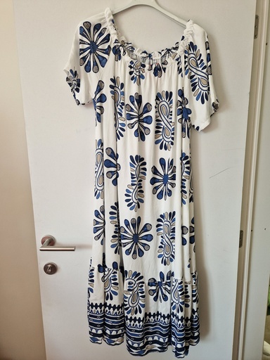 Robe Chiara Marine-Blanc