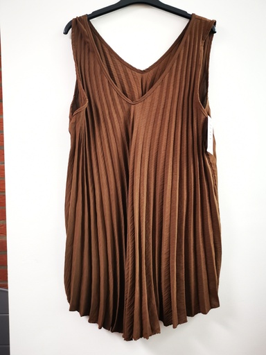 Top plissé "Loisia" chocolat