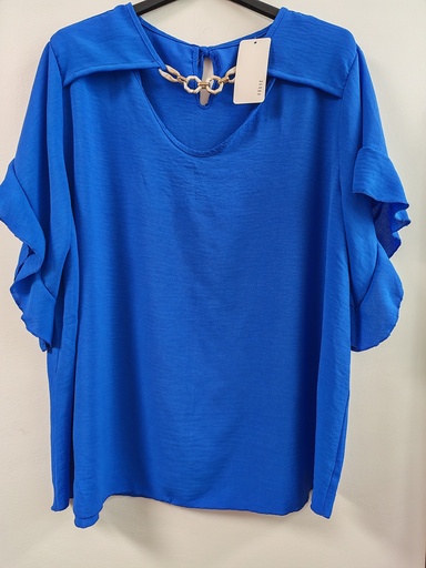 Blouse "Abelle" Bleu Roi
