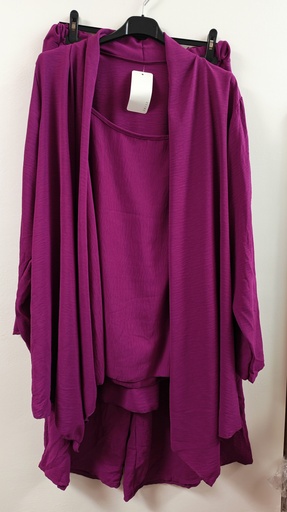 Ensemble 3 pièces "Violette" Magenta