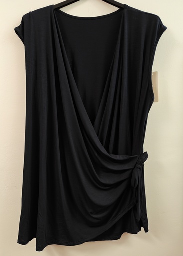 Top drapé noeud "Mia" marine
