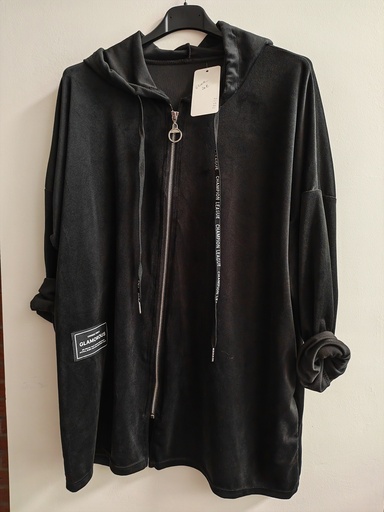 Gilet Liliane capuche noir 