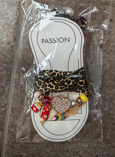 Lacets breloques Léopard