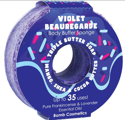 Eponge savonneuse/exfoliante "Violet Beauregard"