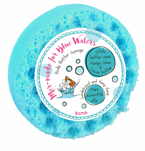 Eponge savonneuse/exfoliante exfoliante "Mer-Made for Blue Waters"