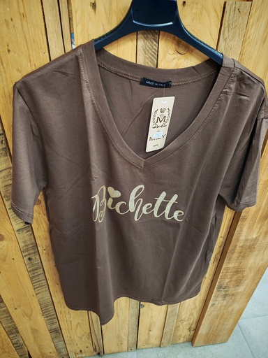 T-shirt Bichette chocolat T1 