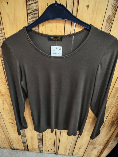 Sous-pull col rond Chocolat