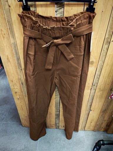 Pantalon jambes larges avec poches Camel T2
