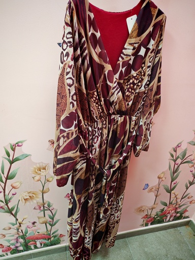 Robes longues "Amia" Bordeaux