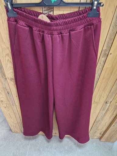 Pantalon jambes larges "Ademar" bordeaux