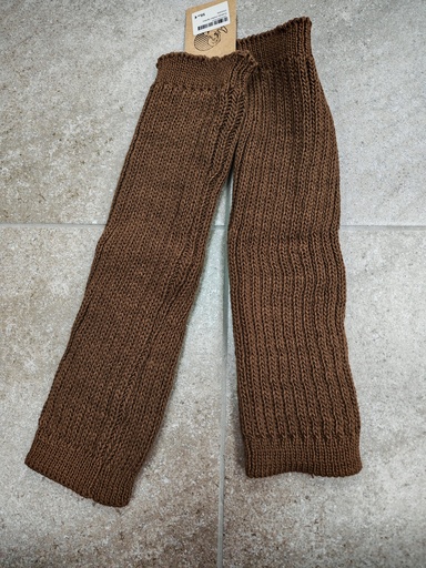 Guêtres mailles tressées chocolat