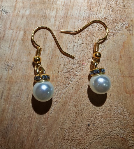 B.O. boule de noël blanche + brillant (Fééries)