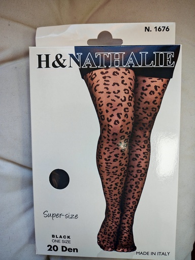 Bas collant noir Leopard (1676) 