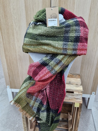 Echarpe "Philo" rouge/vert