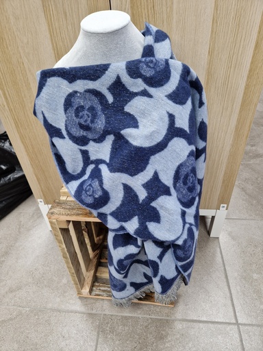 Echarpe "Bercail" bleu marine