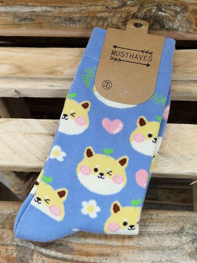 Chaussettes Funny 38/45 - Chat lilas