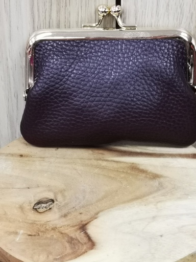 Besace monnaie brun foncé