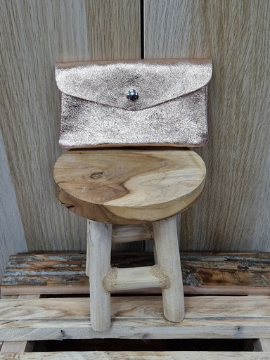 Grande pochette brillante rose gold