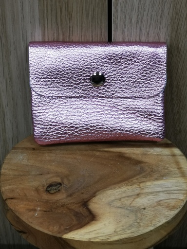 Petite pochette brillante rose clair
