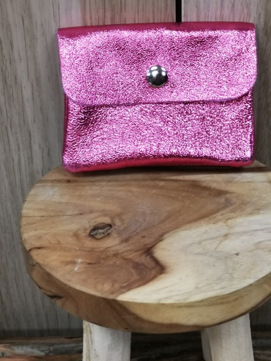 Petite pochette brillante rose 
