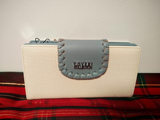 Portefeuille grand modèle "Eleganza" bleu clair