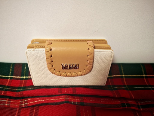 Portefeuille petit modèle "Eleganza" moutarde