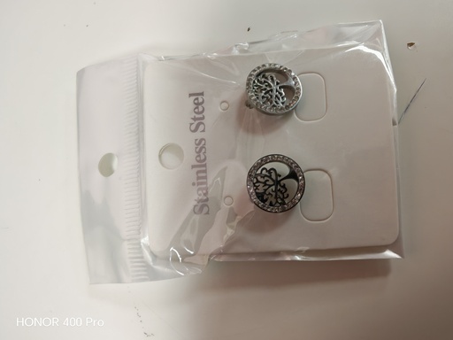 BO argentées arbre de vie