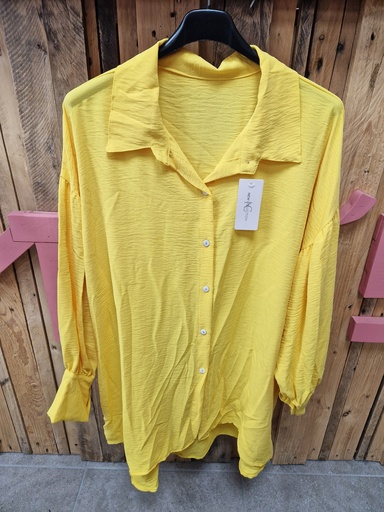 Chemisier uni "Rosette" jaune