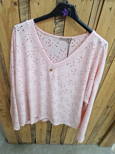 Blouse "Hortense" Rose pâle