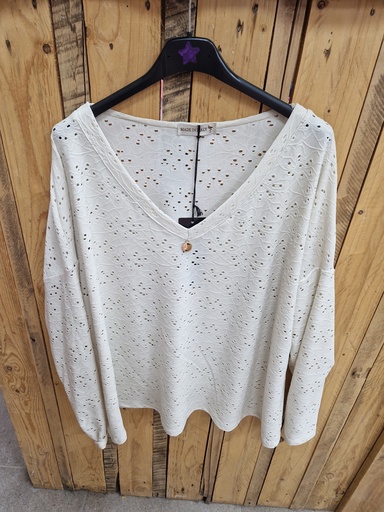 Blouse "Hortense" Beige clair