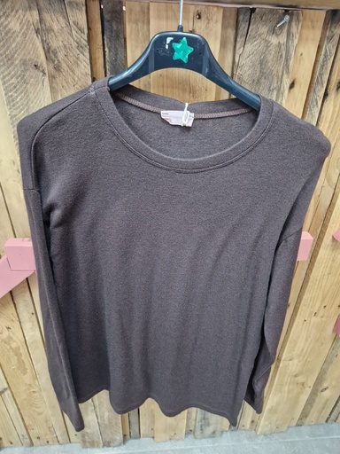 Pull "Hana" Rose chocolat