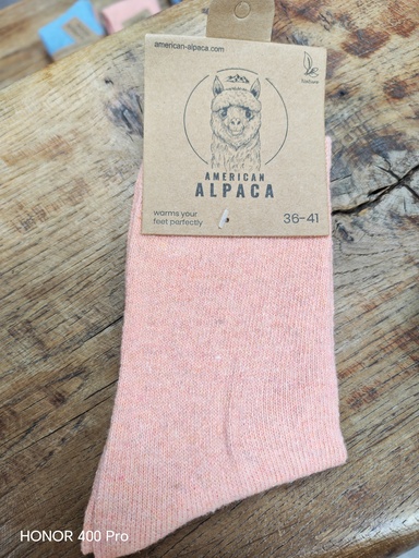 Chaussettes Alpaga Unie 36/41 - Corail