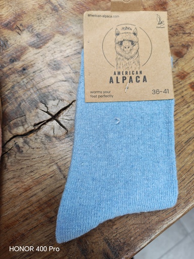 Chaussettes Alpaga Unie 36/41 - Bleu
