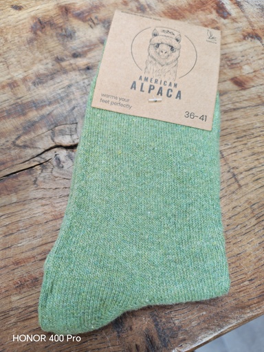 Chaussettes Alpaga Unie 36/41 - Vert