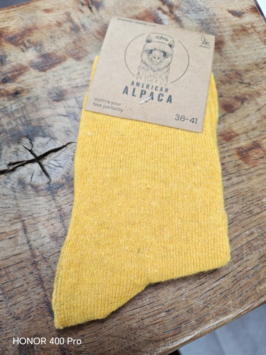 Chaussettes Alpaga Unie 36/41 - Jaune