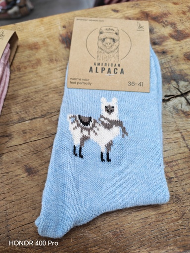 Chaussettes motif Alpaga 36/41 Bleu