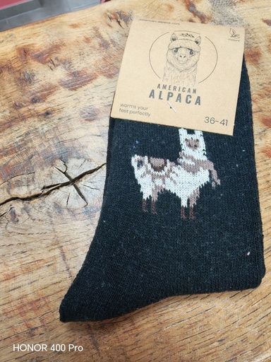 Chaussettes motif Alpaga 36/41 Noir